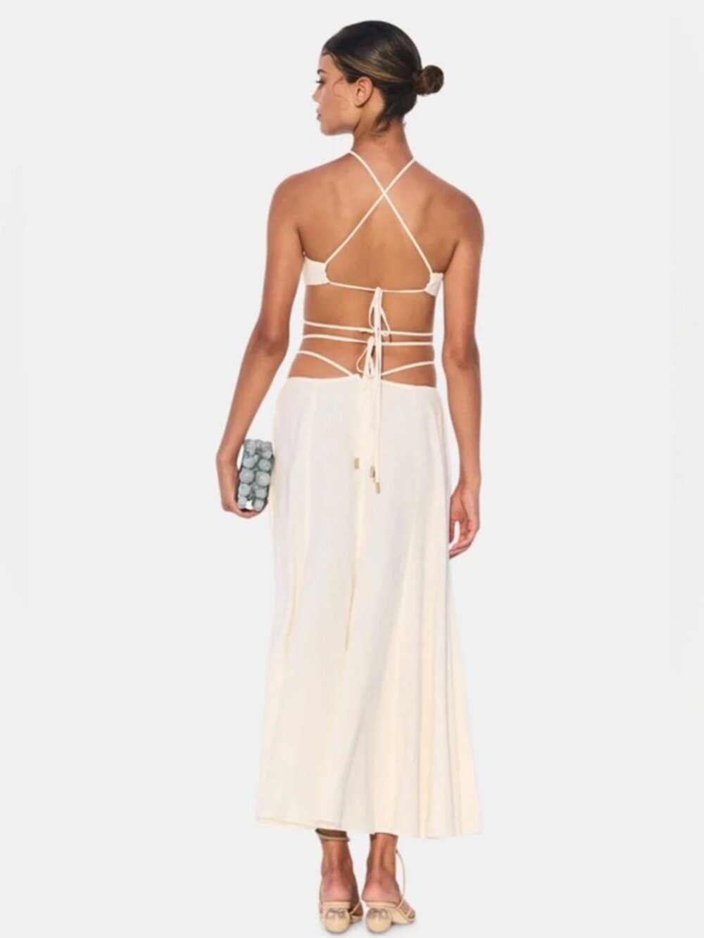Cult Gaia Cream Tan Skirt & Top Set - Picture 2 of 7